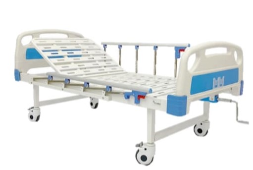 HOSPITAL BED SEMI FOWLER WITH MATTRESS & CASTORS+ IV STAND NOVAMED (ASIAN)