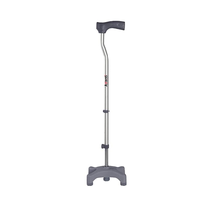 WALKING STICK QUADRIPOD U/L SHAPE MEDI-E MOVE