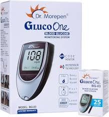 Gluco one Dr. Morepen glucometer with 25 strips 