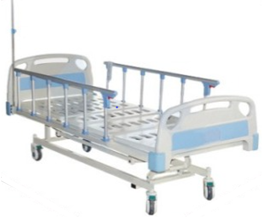 HOSPITAL BED ICU 5 FUNCTION MOTORISED WITH MATTRESS COLLAPSIBLE RAILING HST-5611L HEALTHSHINE